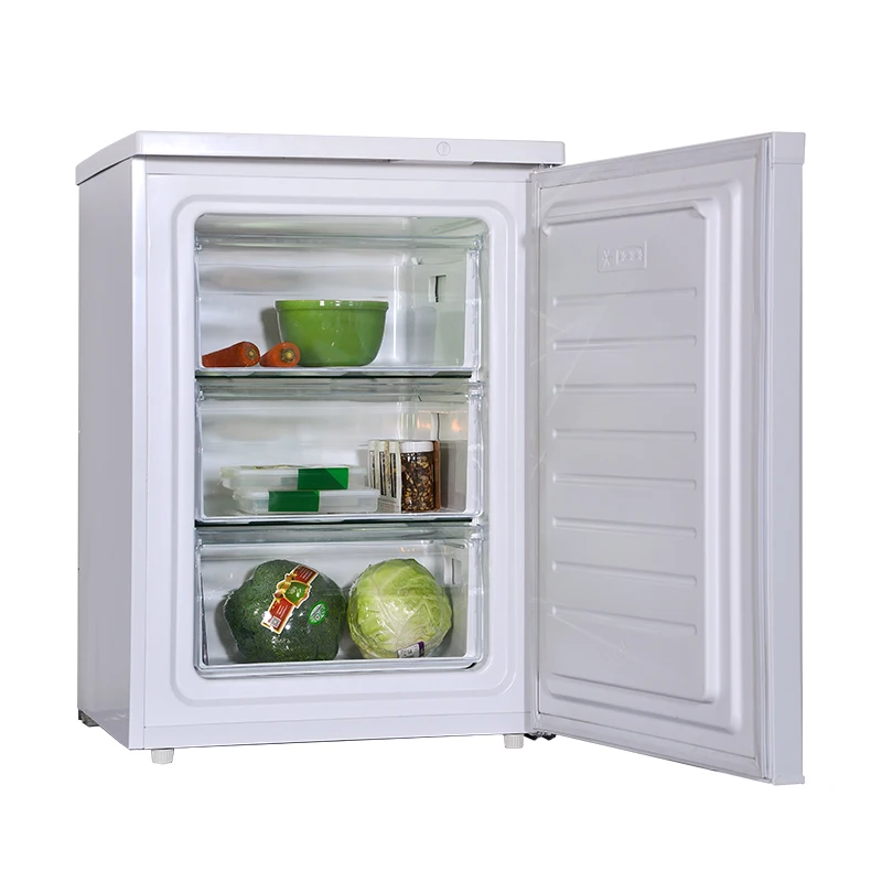 Factory New Design 138L E-Star Curved Door Design Vinyl Black Manual Defrost Apartment Appliances Refrigerators For Sale