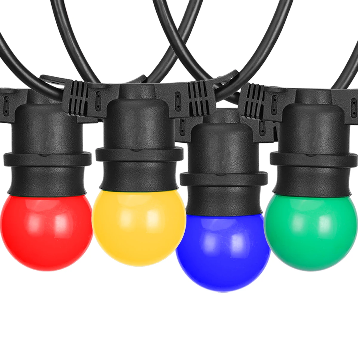 G45 RGB LED String Lights 15W Plug-in Outdoor Waterproof Christmas Light Mini Solar Wedding Light for Garden Application