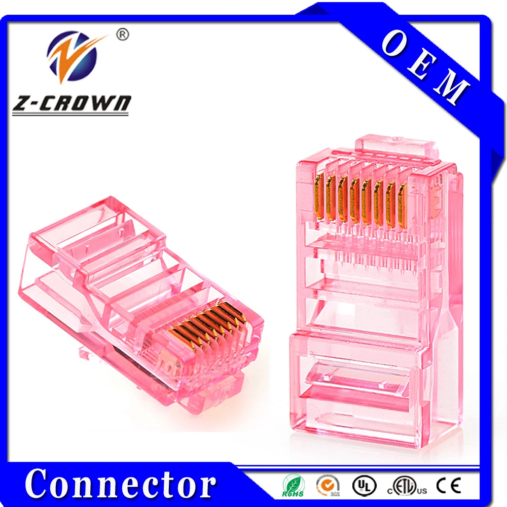 Utp ftp Cat6 panel mount splitter 4 port 8p8c rj45 connector with gold plug