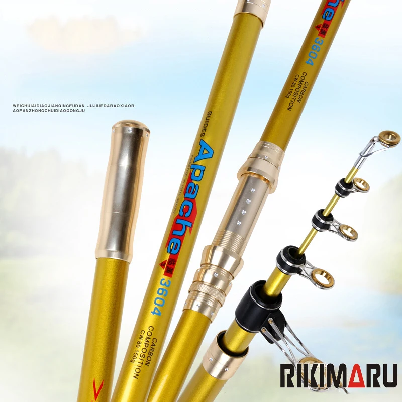 Удочка Rikimaru с длинными секциями из углеродного волокна, гибкая, 3,9 м/4,5 м/5,4 м, Удочка Для турнира