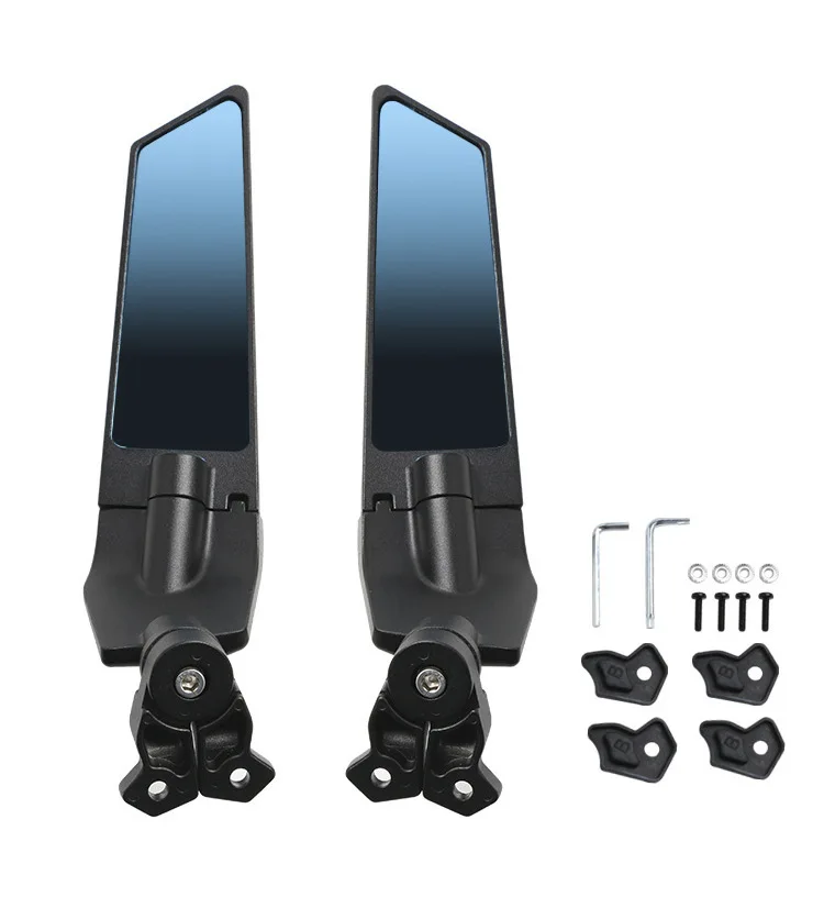 Motorcycle Accessories Universal Adjustable Rotating Wind Wing Rearview Mirror For Racing Motorcycle