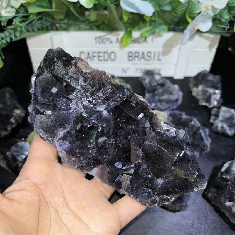 High Quality Fengshui Natural Crystals Mineral Stone Specimen Inner Mongolia Phantom Fluorite For Decoration
