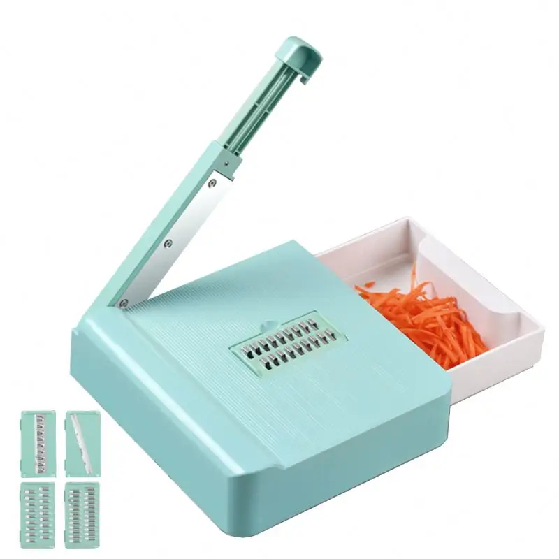 Christmas hot gifts mandoline stainless steel blade vegetable dicer with Blade Container