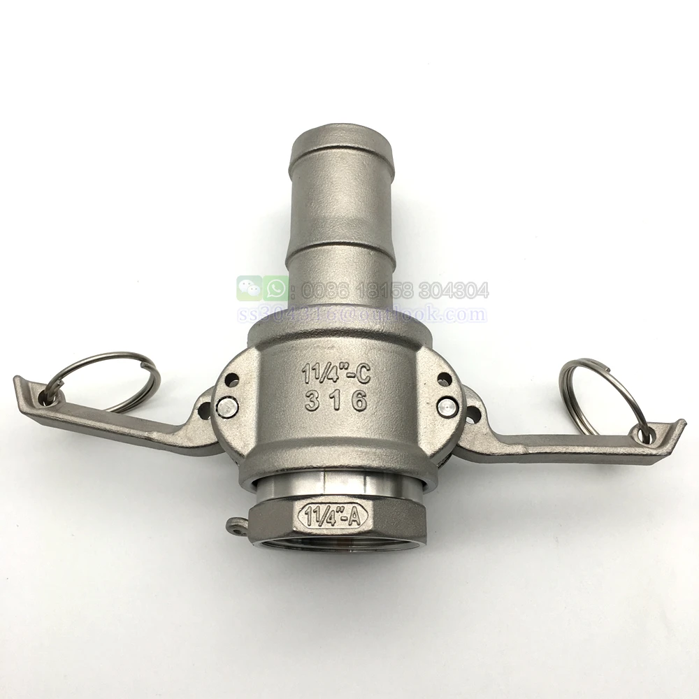 Муфты camlock из нержавеющей стали 1/2-2 дюйма Тип C адаптер для мусорного насоса наружная муфта с внутренней резьбой трубы SS 304 Max 250 psi