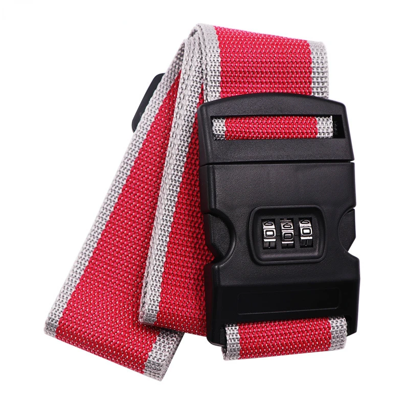 Factory High Quality Luggage Belt Strap Tape Polyester Webbing Strap For Bag Luggage Suitcase Strap With Passcode Lock