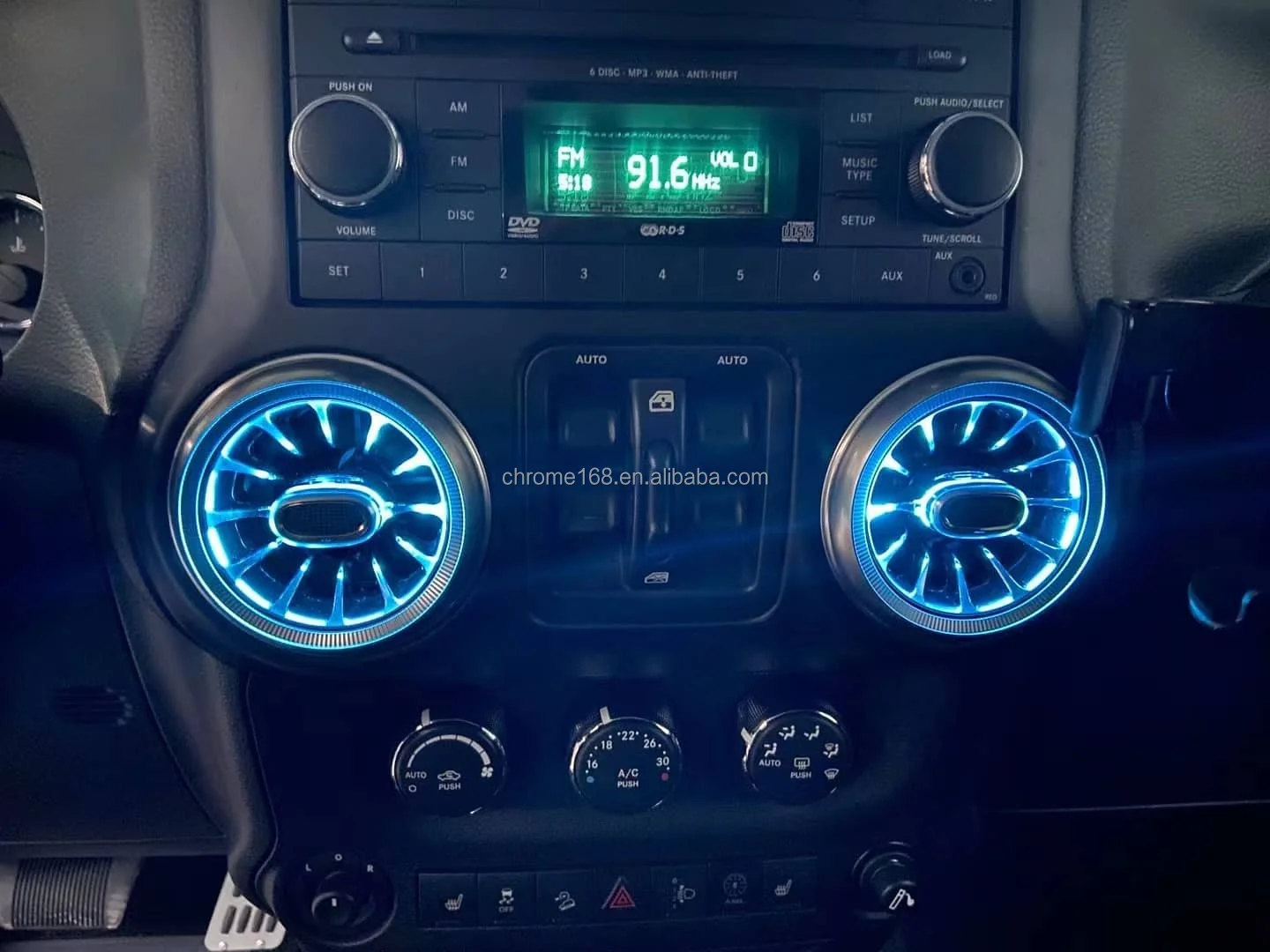 LED атмосфера огни вентиляционные отверстия для JEEP wrangler JK 11-17 выход авто кондиционера атмосферу