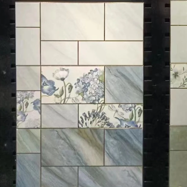 Interior bathroom wash basin mirror wall white ceramic tile 30x60 golden line