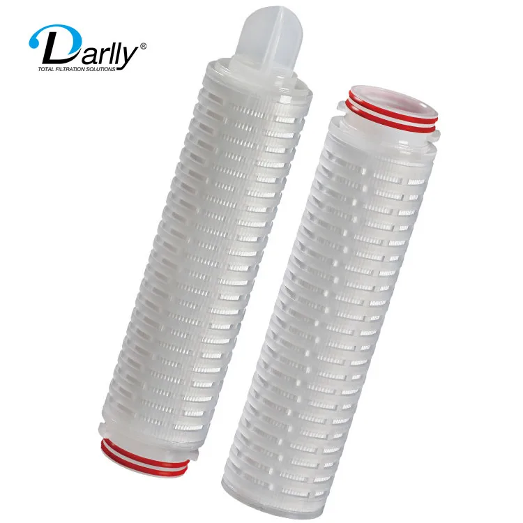 High dirt holding capacity 10' 10 20 30 micron PP pleated water purifier solvent chemical filter cartridge for chemical paint