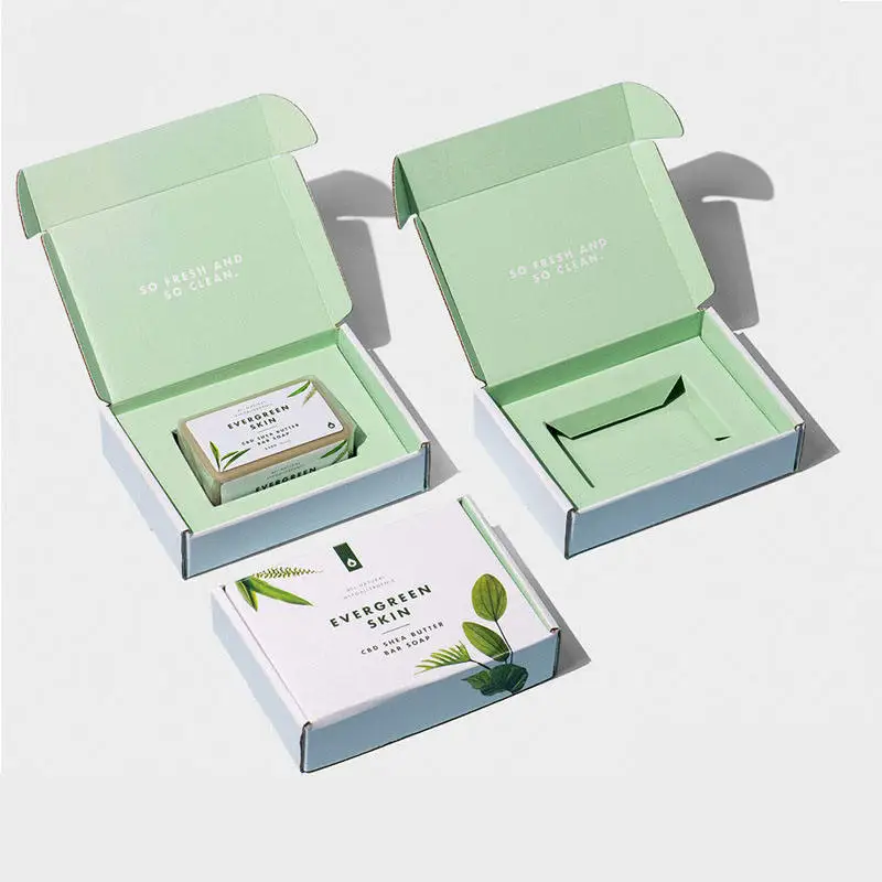 Custom Cosmetic Makeup Set Mailer Box Skin Care Jar Product Corrugated Packaging Shipping Box with Logo Divider Insert
