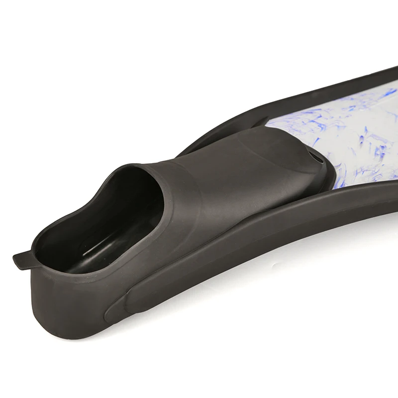 ALOMA Custom colors logo PP blade 5 size TPR full foot pocket scuba diving fins plastic long fins freediving flipper