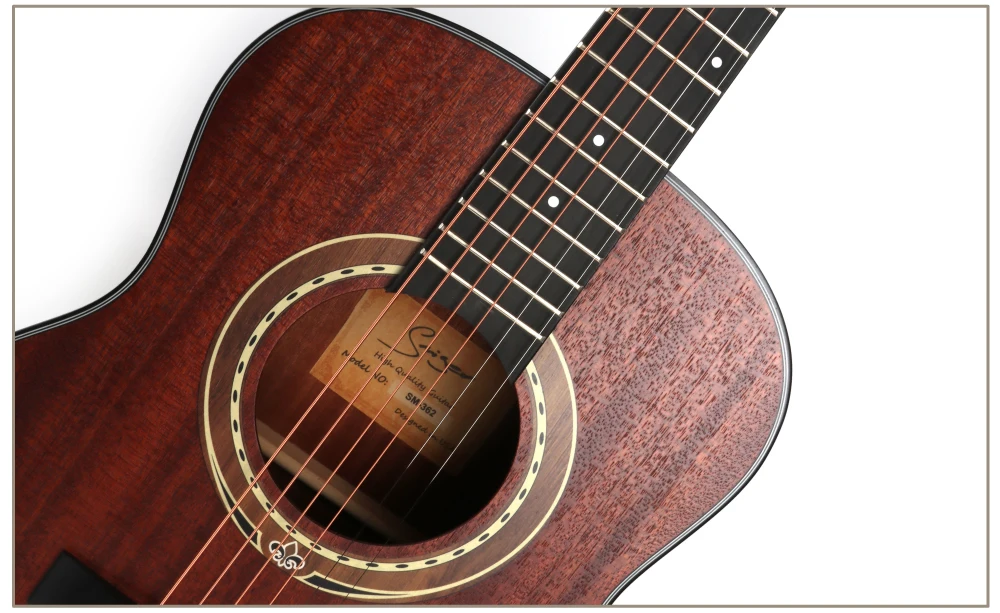 Factory wholesale OEM customization mini 36inch 3/4 size mahogany acoustic guitar