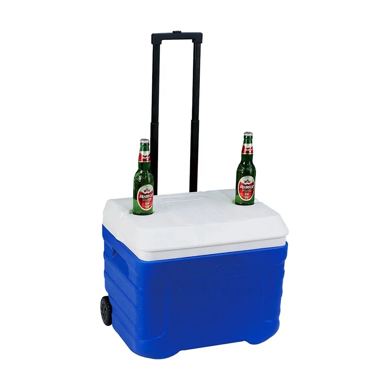 90L/110L large insulated picnic portable ice chest HDPE PU vaccine carrier With wheels cold  ice cooler box
