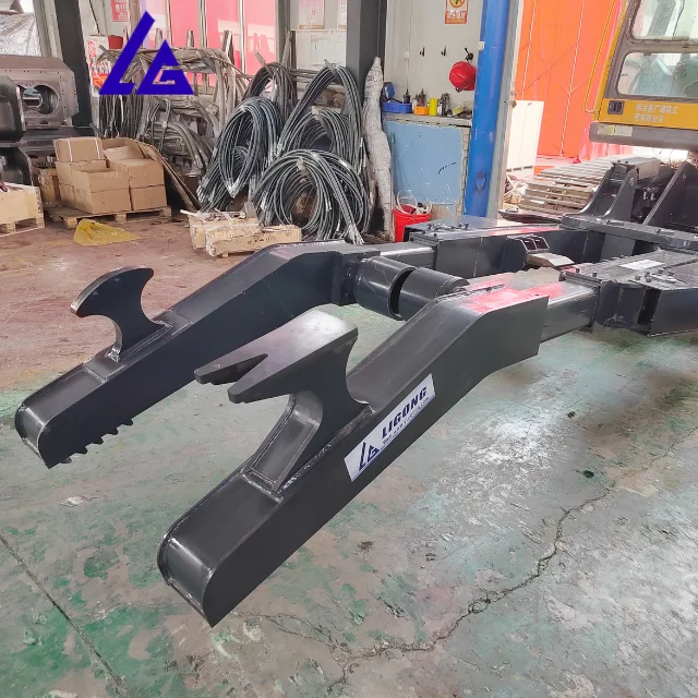 Skillful Car Teardown Holding Arm Vehicle Breaking Car Dismantling