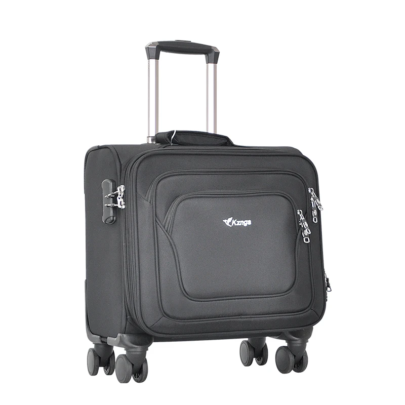 Expandable fabric travel luggage soft business cabin case  factory price Trolley carry-on  suitcase