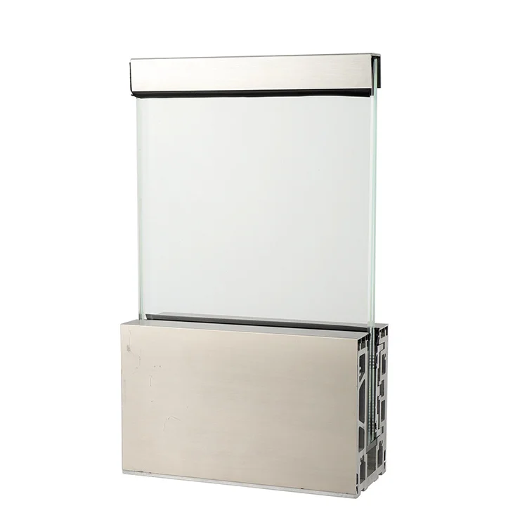 2024 latest design with LED light strip aluminum glass railing