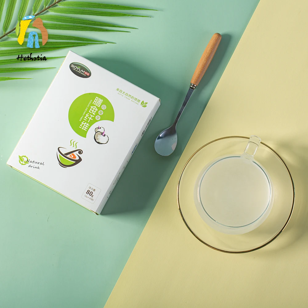 Natural High Dietary Fiber Low Carb Konjac 95% Glucomannan Konjac Powder Slimming Tea