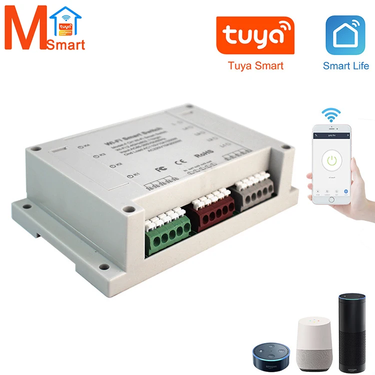 Tuya smart wifi/zigbee Bluetooth 4CH relay module switches remote control 8CH switch