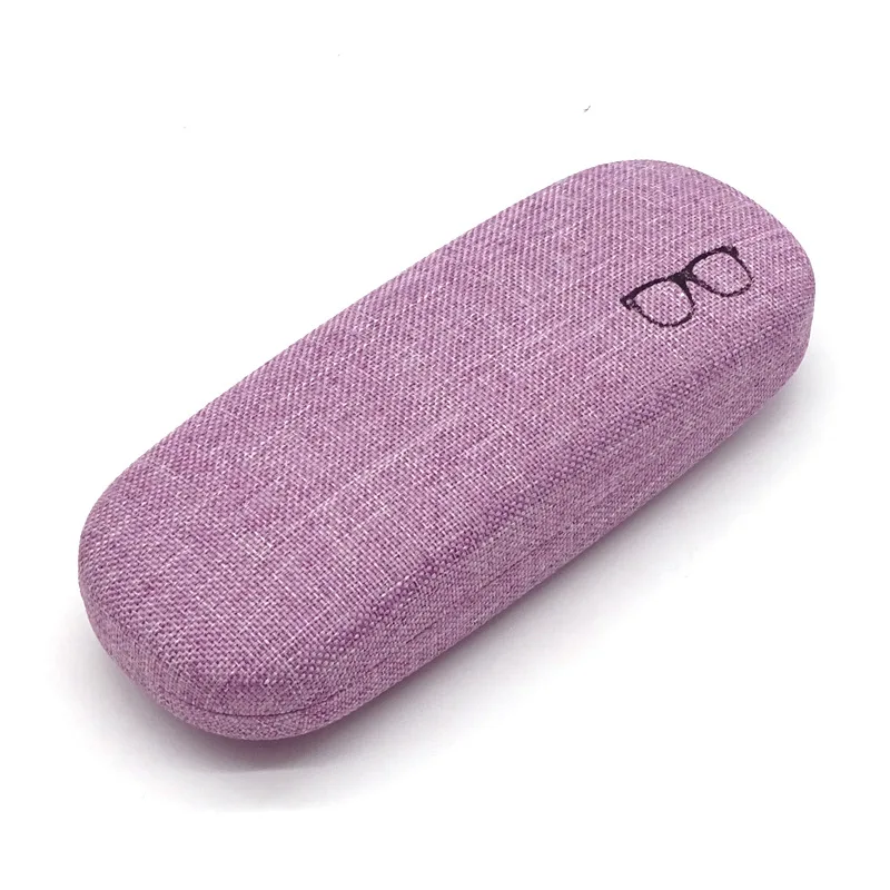 Hard Shell Eyeglasses Case Protector Linen Fabrics Leather Large Concise Custom Logo Box Sunglasses Packaging Glasses Case