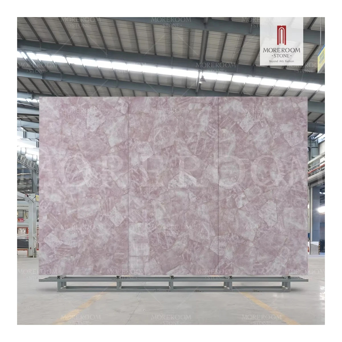 Interior Pink Onyx Crystal Sintered Stone Big Slab Made In China For Bathroom marble wall and floor slab tile