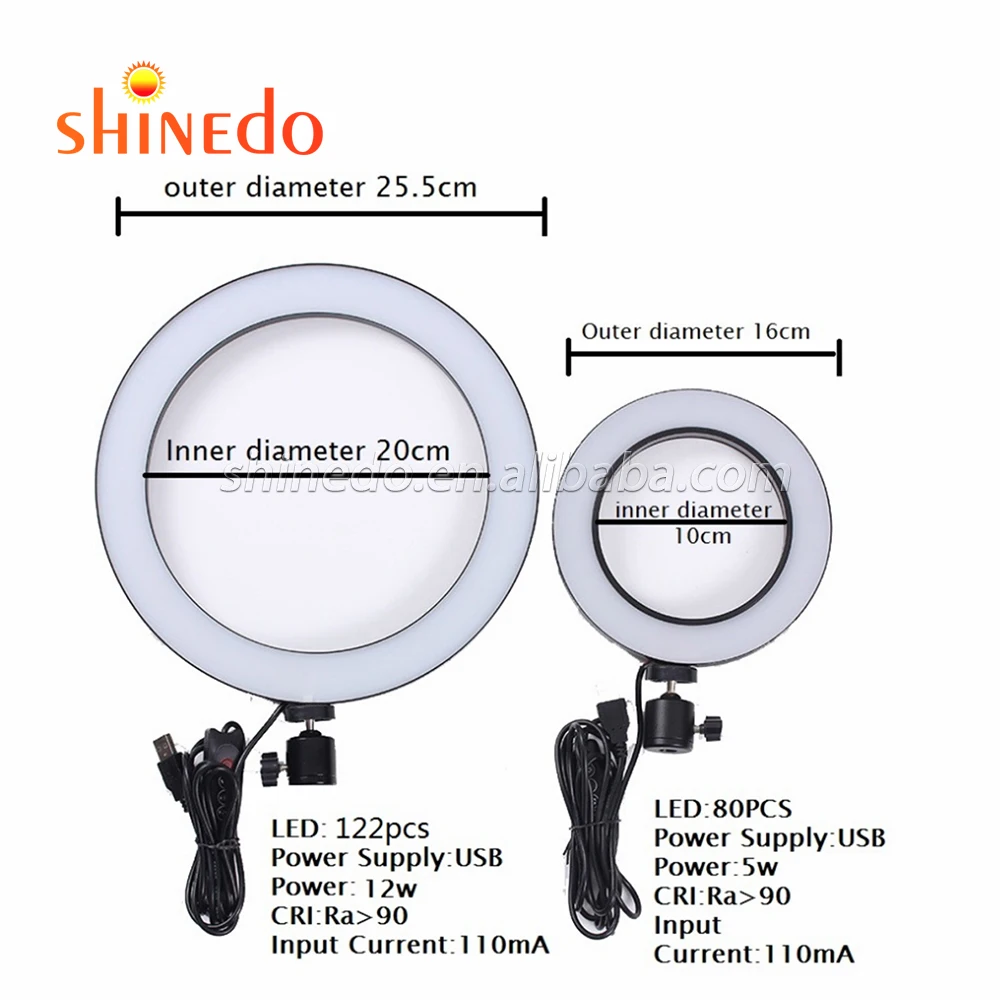 
Hot Sale Tiktok Stand Phone Holder Portable Desktop USB Charge Selfie Led Ring Light 