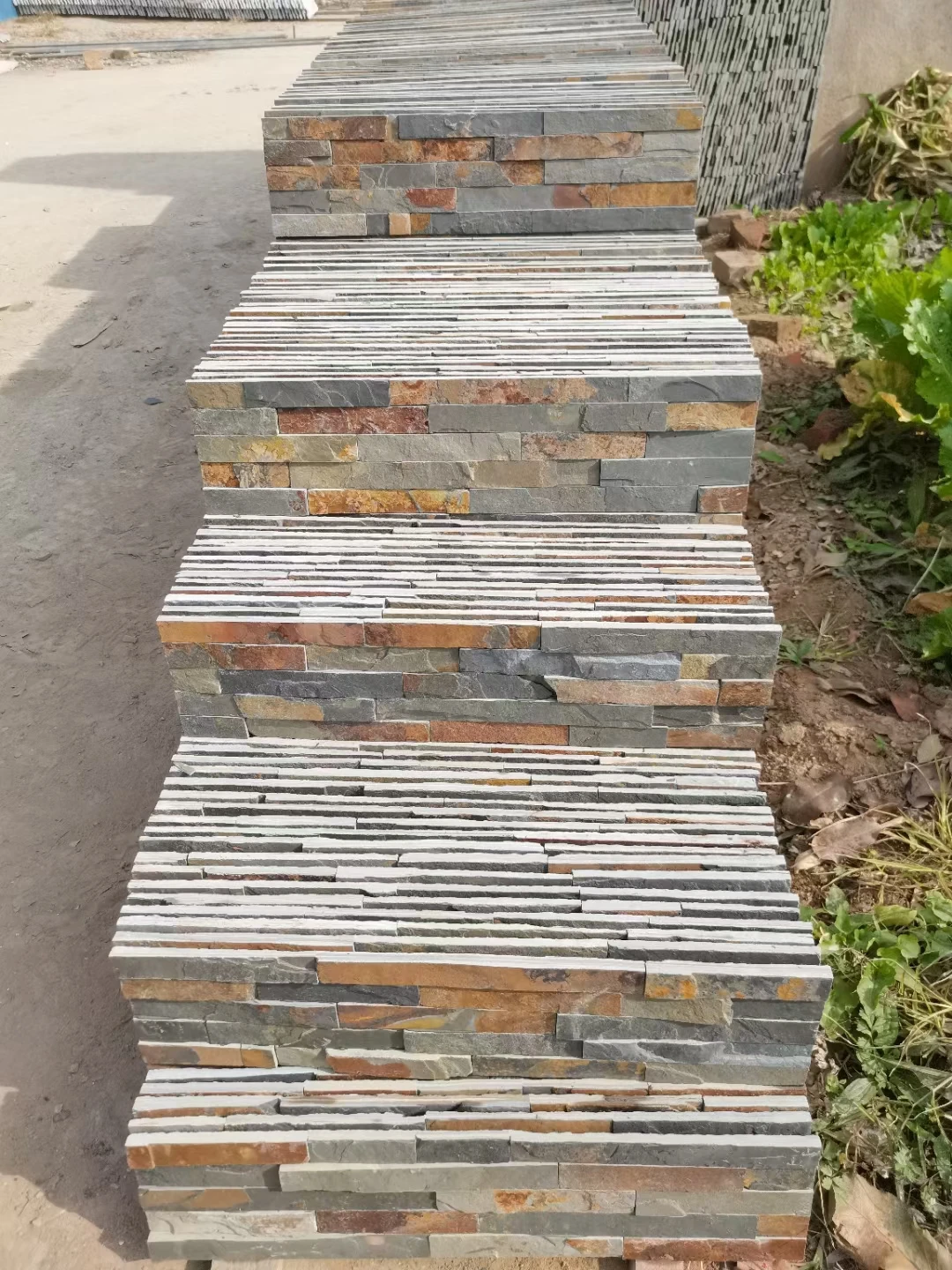 60x15cm black rusy slate wall tile stickers natural stone for interiors