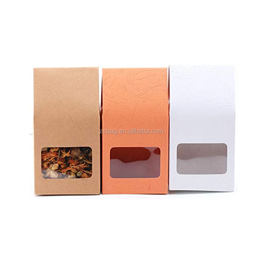 Nuts Food Storage Bag Recycle Portable Stand Up Pocket Kraft Paper Mixed Nuts Wholesale Dry Fruits Candy Sunfloweer Seeds Box