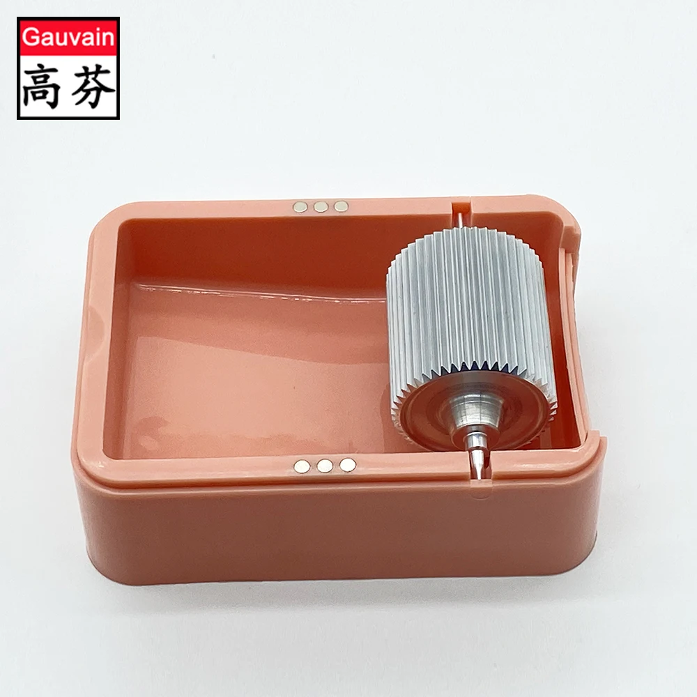 Large-capacity bearing-less roller leather edge painting box leather edge dyeing machine