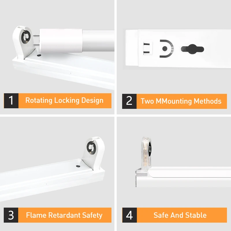 XINHUA, 2 фута, 3 фута, 4 фута, 600 мм, 90 мм, 1200 мм, осветительная розетка, держатель лампы, фитинг, кронштейн лампы T8