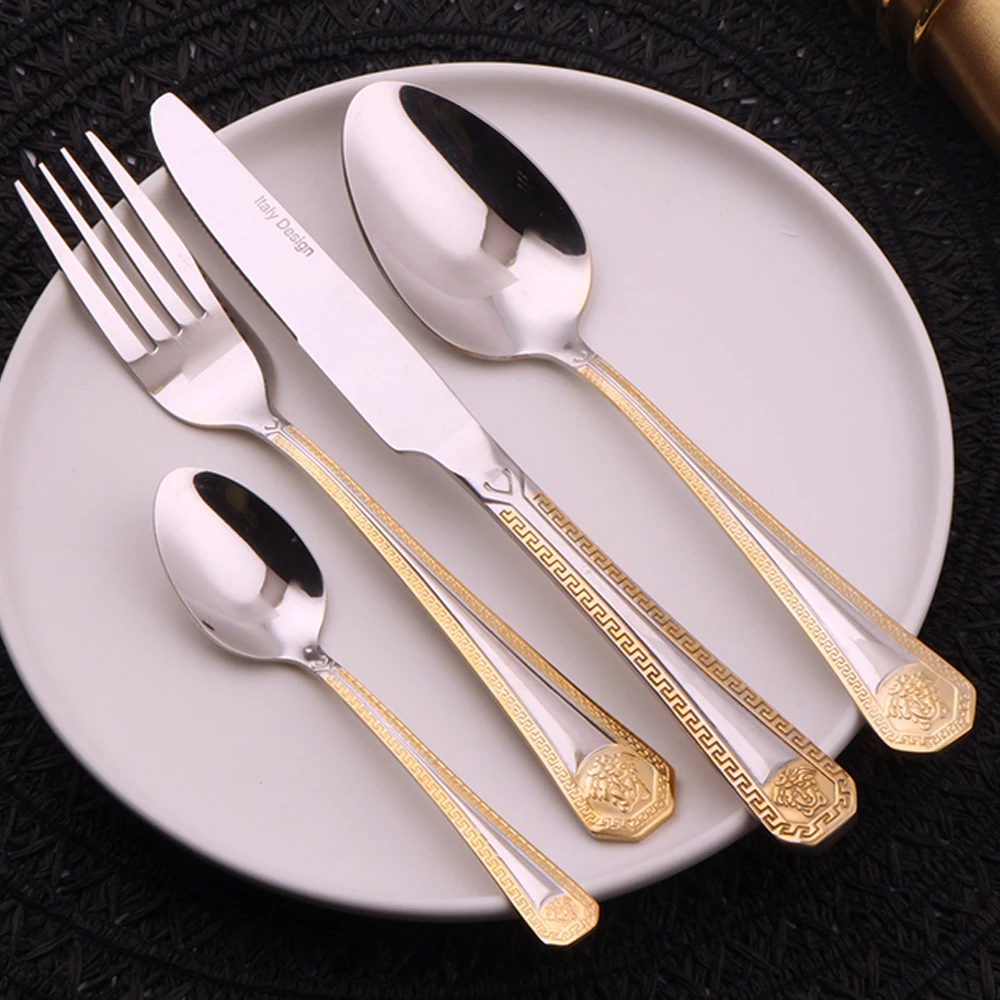 72 pcs gottinghen cutlery set gold plated flatware in wooden case 2 layers