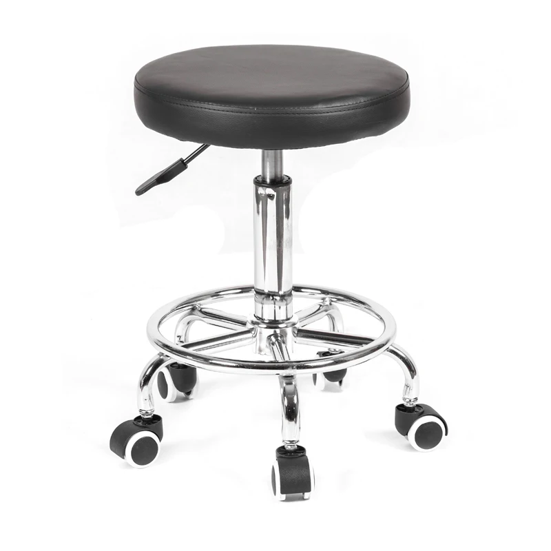 Черный регулируемый стул для педикюра парикмахерский мебель салона спа маникюра