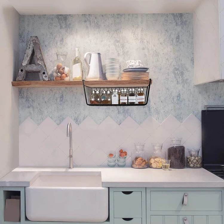 
Basic Metal Under Shelf Basket Durable Kitchen Storage Wire Box 