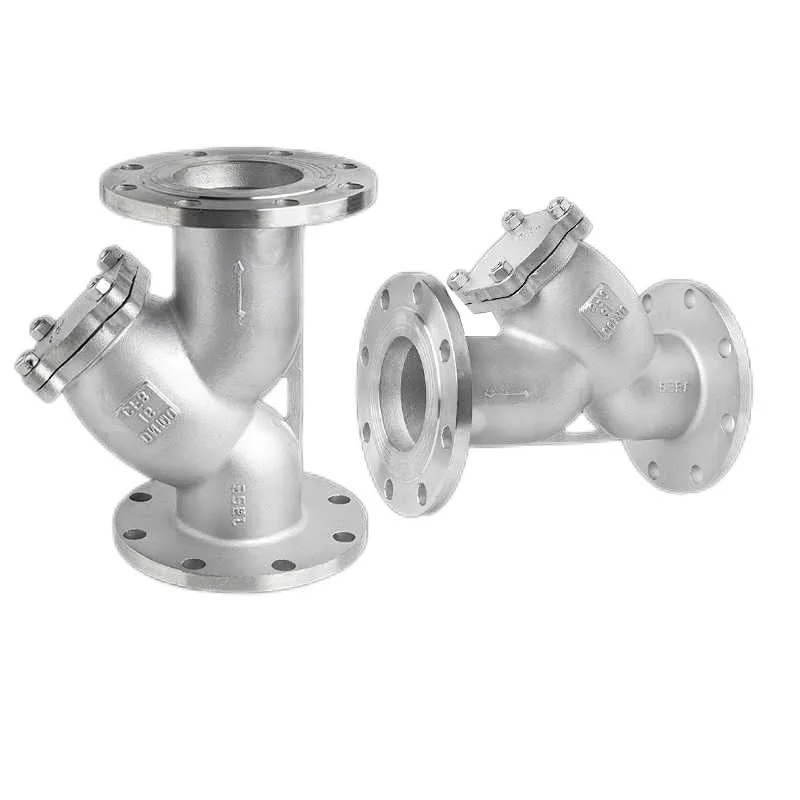 RTS factory price DN15 ~ DN250 stainless steel flange y-type filter, oil, gas and water filter element pipeline y-type filter
