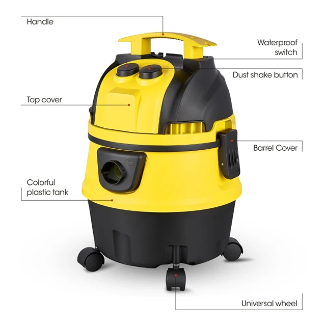 super silence 66DBA household 3 in 1 wet and dry and blow vacuum cleaner for office use