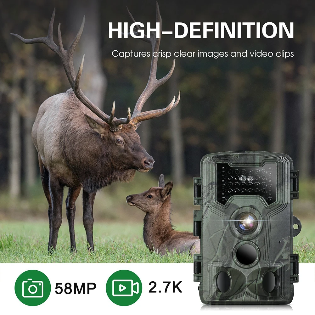 Mini Thermal Hunting Cameras 2.7K Infrared China Trail Camera PR1000 for Wildlife Game Hunting 58MP
