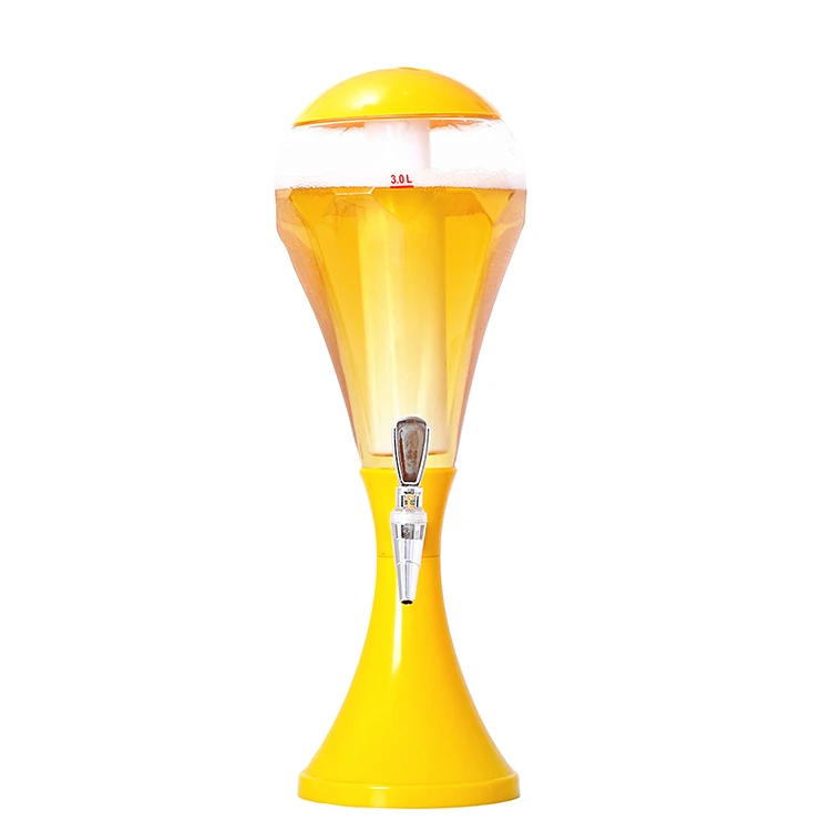 High Quality 3 L Drink Tower Plastic Beer Portable
