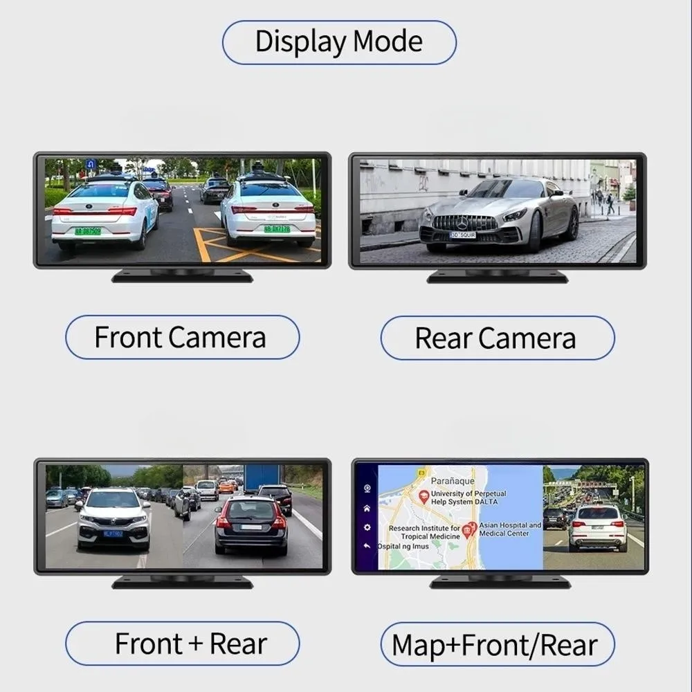 4G Dash Cam 10.26 Inch Android 13.0 4+64G 8 Core ADAS 5G WiFi Car DVR GPS FM 24H Parking Monitor Rearview Mirror Video Recorder