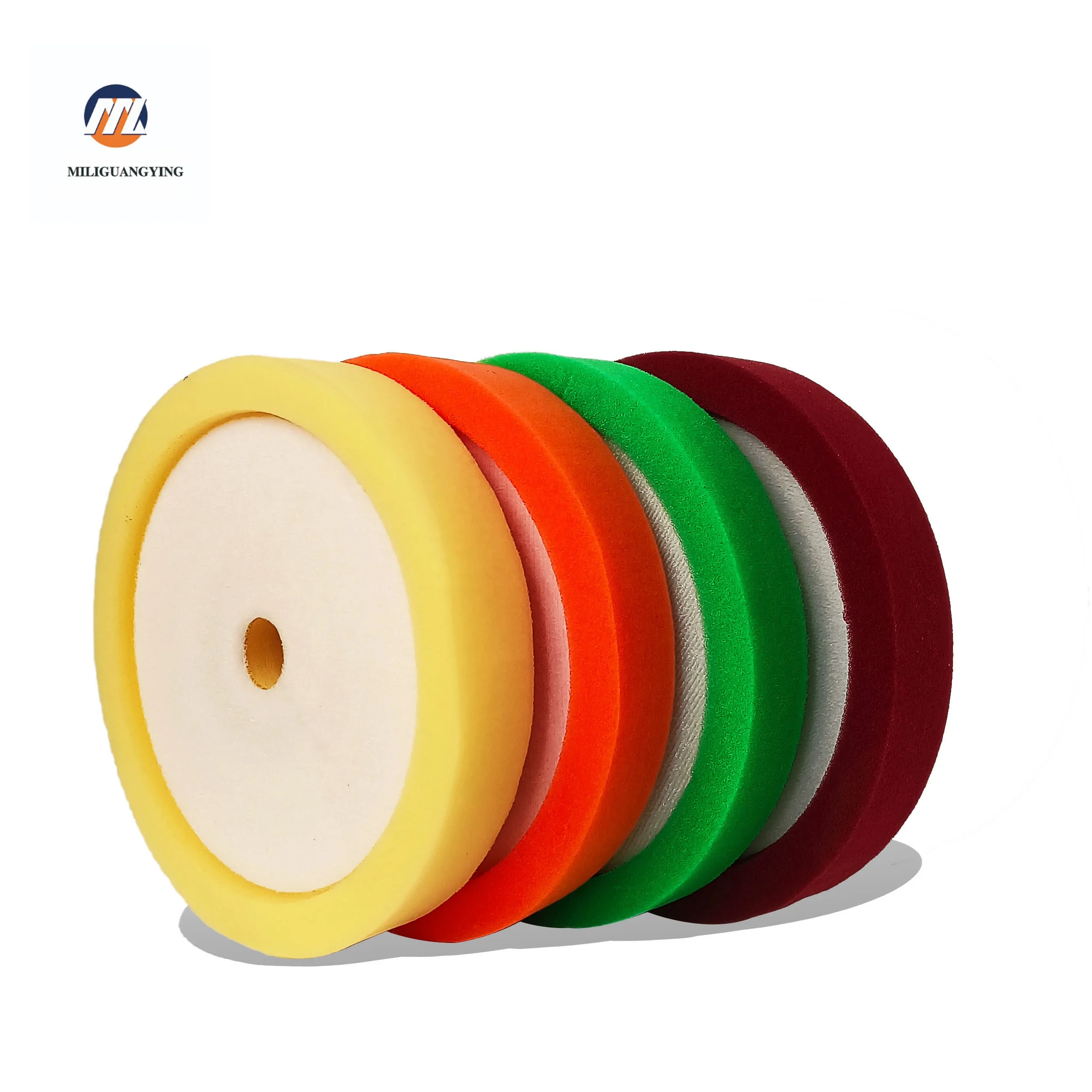 Hot selling 6 7 inch Flat Medium cut pad buffing pad foam polishing pad for car detailing