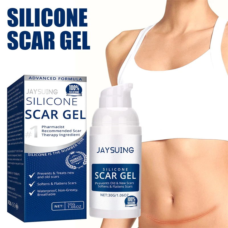 Jaysuing silicone anti scar gel hydrating repairing softening smoothing scars empyrosis fat line pregnancy stria removing gel