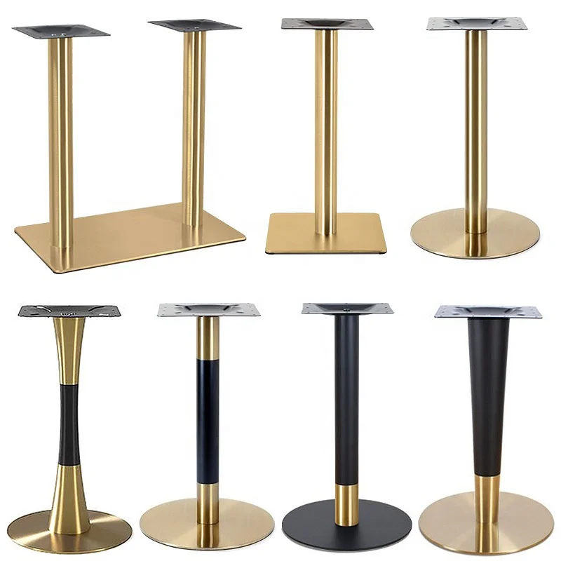 Table Bases Round Coffee Dining Modern Luxury Bar Restaurant Furniture Legs Gold Stainless Steel Black Chrome Gold Table Bases