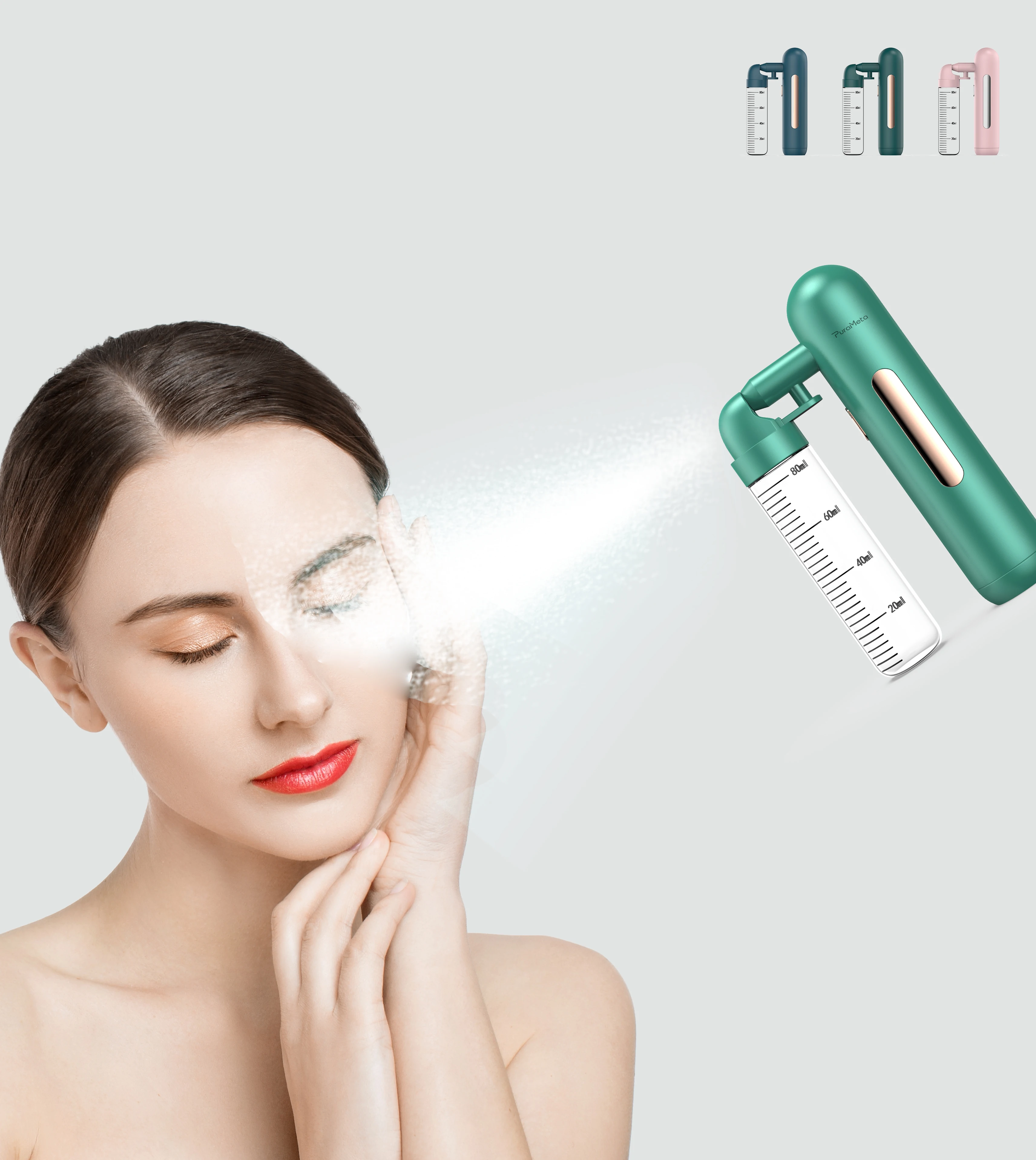Deep Water Moisturizing Ionic Handheld Mini Facial Steamer Water Oxygen Injector Product