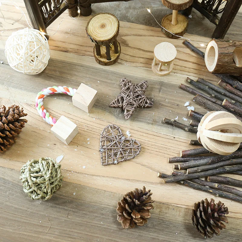 Hamster Wooden Toys Hamster Toy Set Wholesale Hamster Pet Toys and Accessories