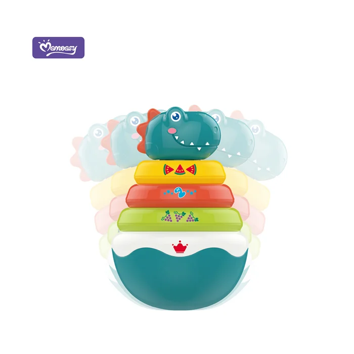 Momeasy New Design Baby Dinosaur Stacking Toy Eco Friendly Game Blocks Tumbler Roly Poly Toys