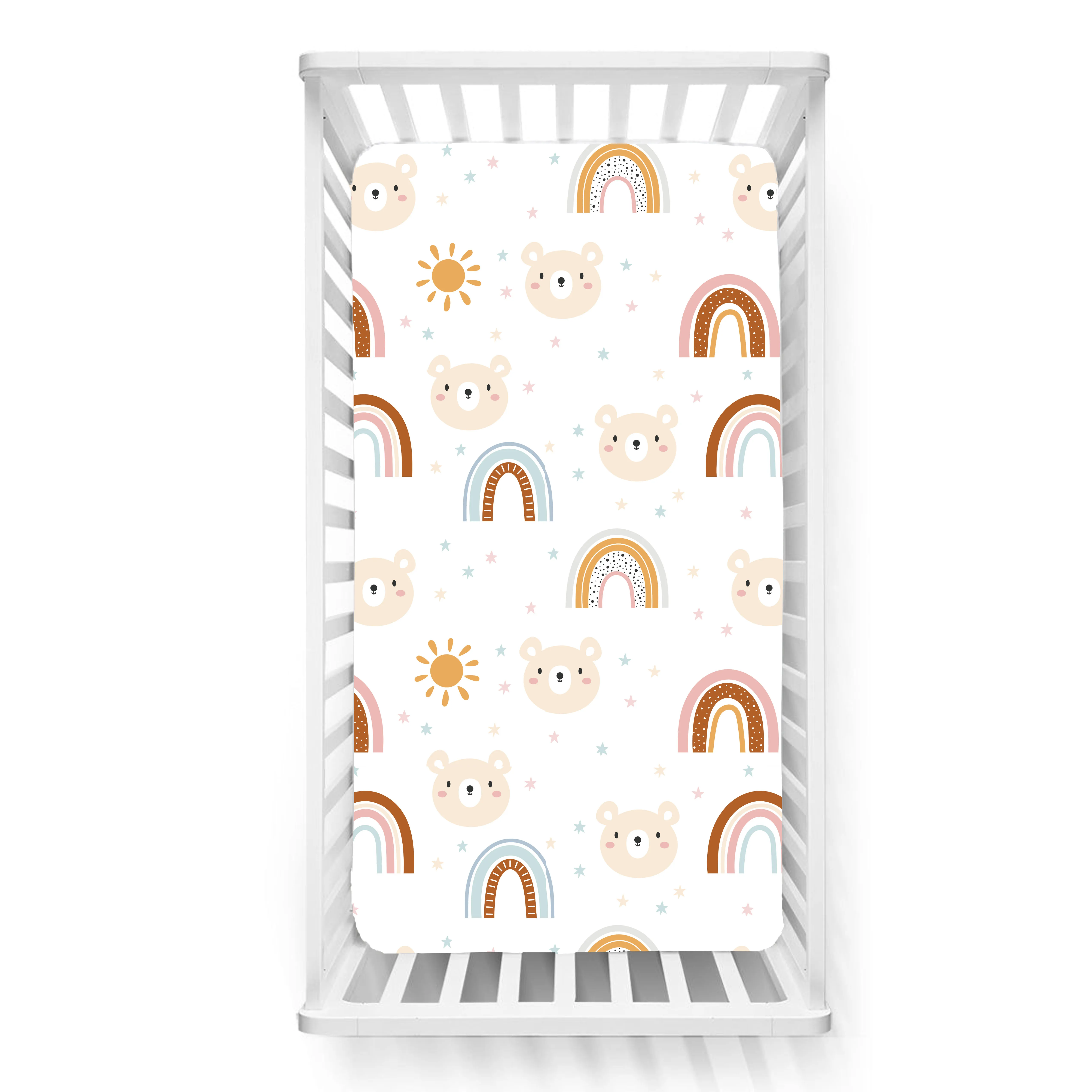 3 Years Warranty Wholesale Customized Baby Bed Cover Fitted Size Cot Protector Infant Standard Cot Sheets