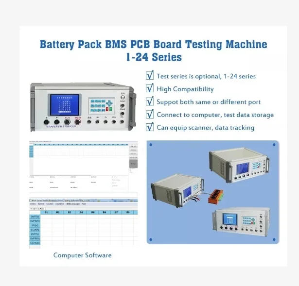 Multi Function Lithium Battery Pack Protective Plate BMS Tester Testing Machine Device Protection Board Test Equipment for Ebike
