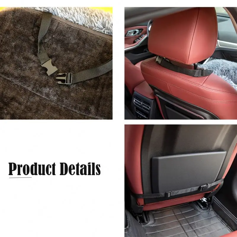 Comfortable Dog Car Booster Seat Beds Safety Seat Belt Adjustable Buckle Design Durable Dog Car Seat Protection