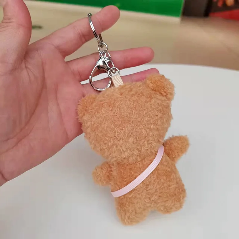Kawaii Plush Keychain Stuffed Toys bear Toy School bag /handbag Decoration Charm Cartoon Keychain For Girls Christmas Gift