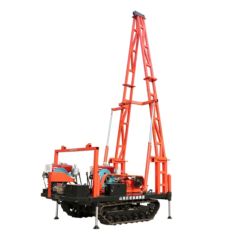 Crawler soil sampling drilling machine alluvial gold mine exploration drilling rig