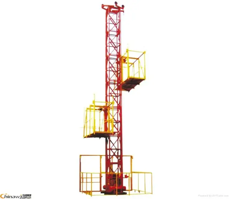 building construction materials lift SS80/80 double caged material hoist