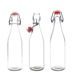 Beverage Beer flip top glass Kombucha 250ml 750ml swing top bottle 1000 ml