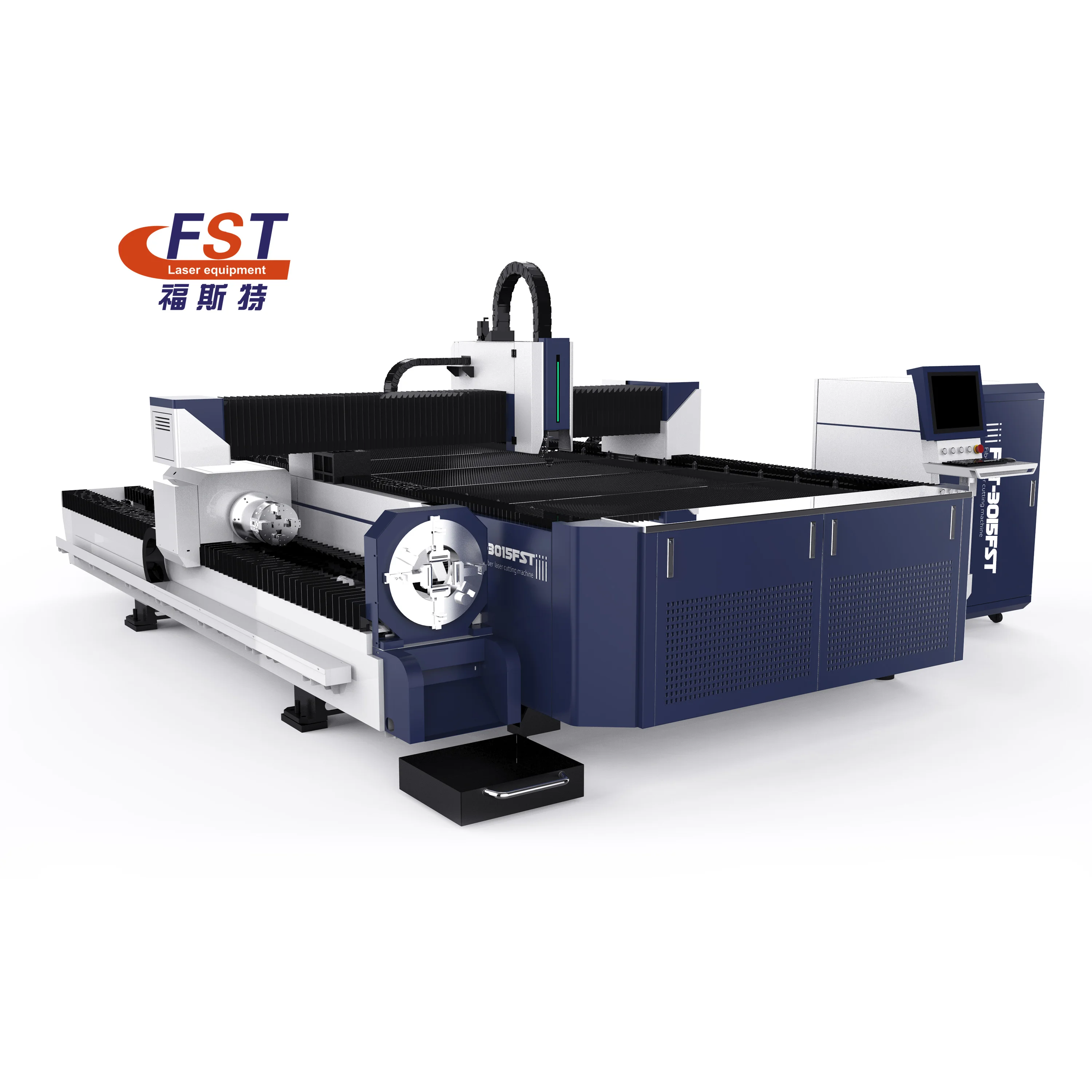 Foster Fiber Laser Cutting Machine Sheet and Tube 6000 Watts Fiber Laser Cutting Machine Cut Pipe or Flat Metal